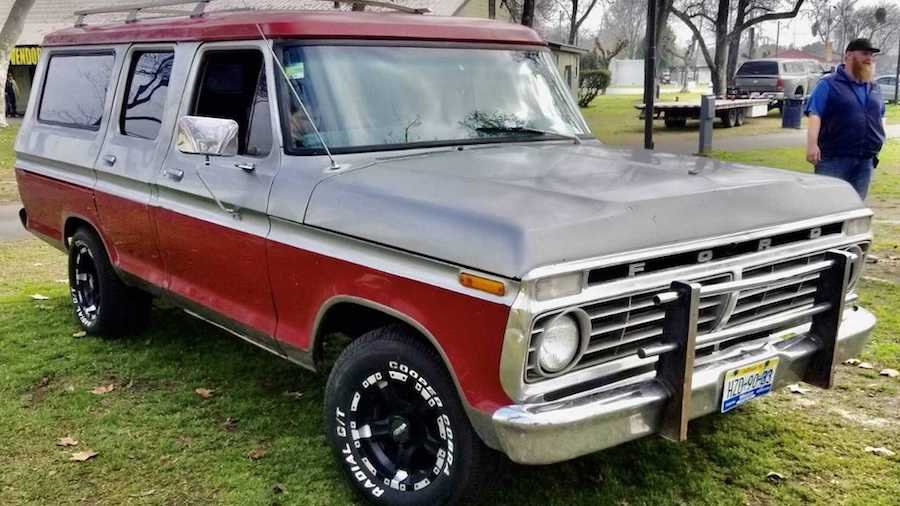 1975 Ford B-100 With Barn Doors Is The Quirky SUV You Can Buy