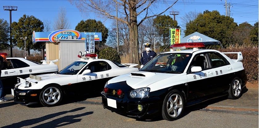 Japanese Car Meet Gatecrashed By Iconic JDM Police Cars